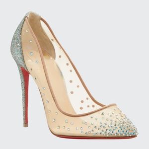 Christian Louboutin Foilles Strass Red Sole Pumps